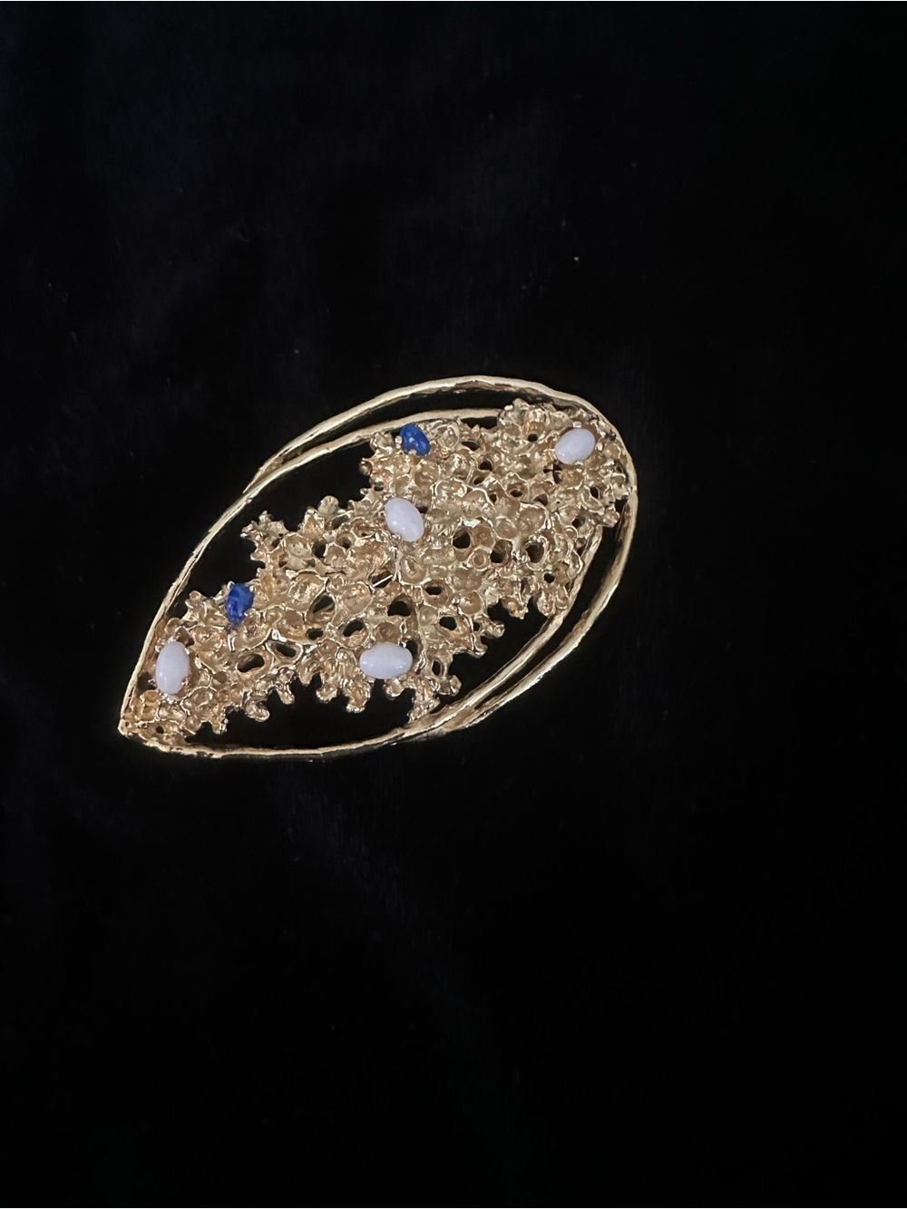 SIGNED PANETTA Cabochon Rare Brutalist Brooch - Picture 2 of 13